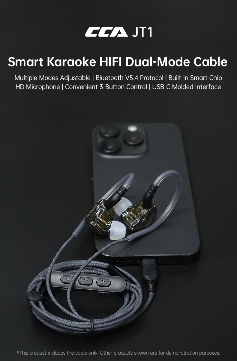 CCA JT1 smart HiFi dual-mode karaoke audio cable