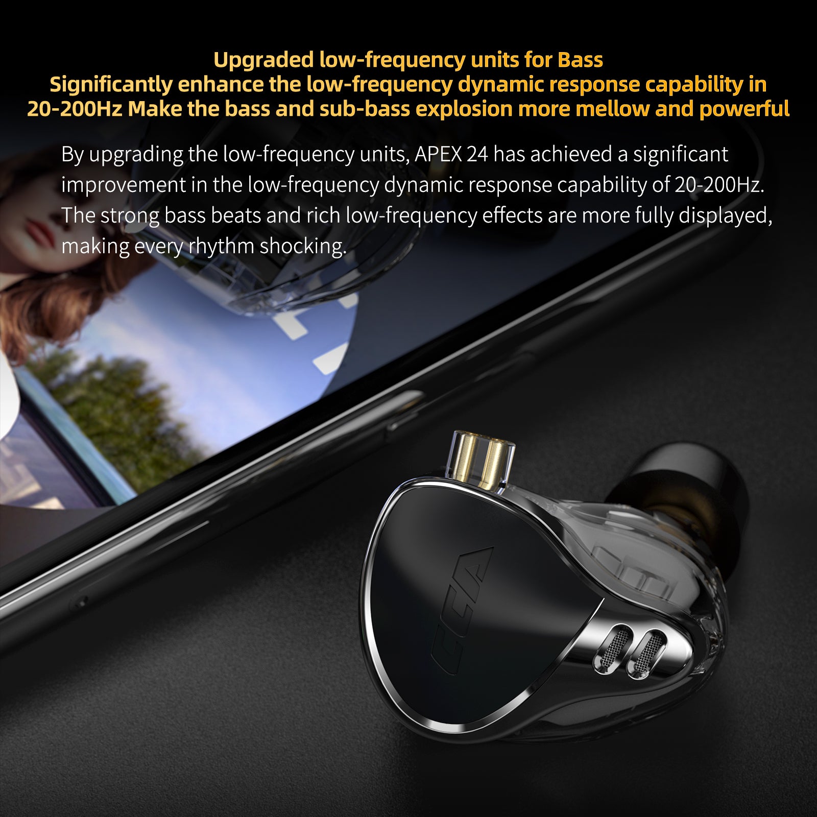 APEX 24 clear mids and extended ultra-high frequency response