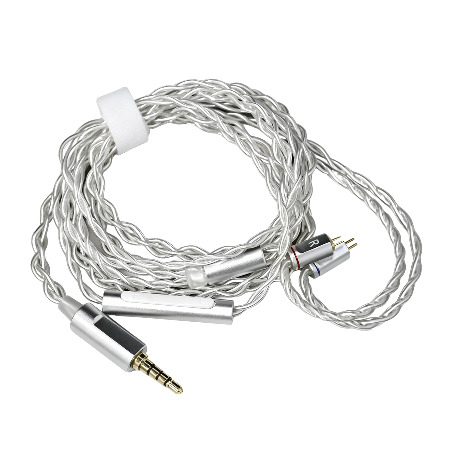 CCA 156-Core Silver-Plated Upgrade Cable with Mic