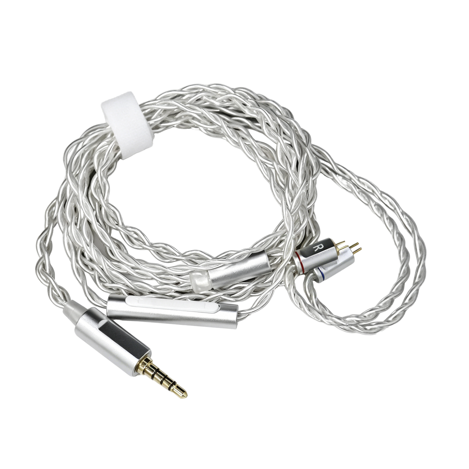 CCA 156-Core Silver-Plated Upgrade Cable with Mic