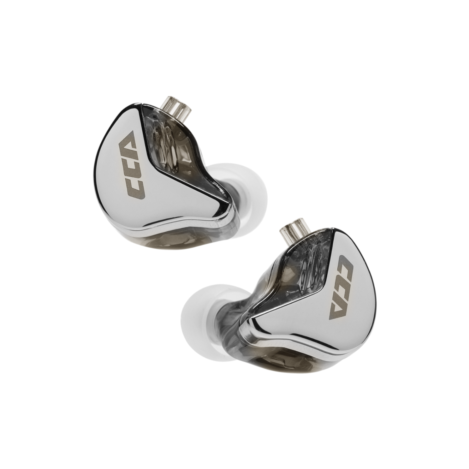 Sleek CCA CRA earphones with dual magnetic drivers.