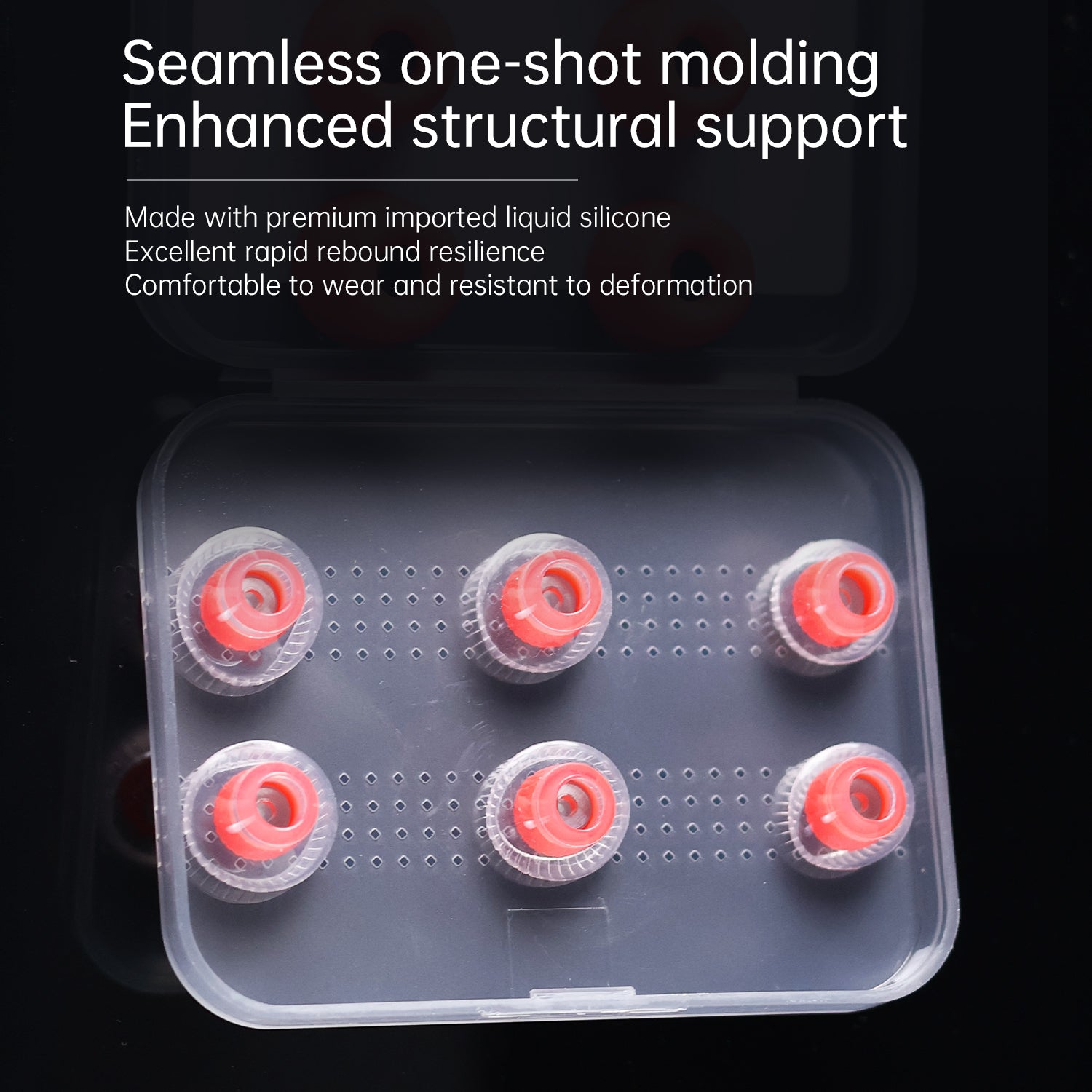 Noise-isolating soft ear tips for in-ear monitors