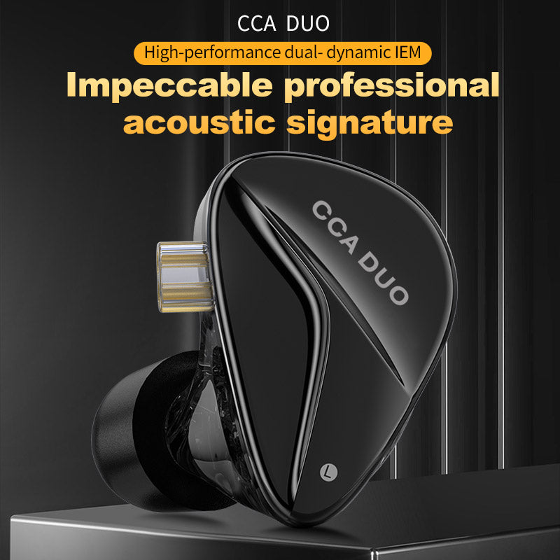 CCA DUO high-resolution sound dual dynamic drivers