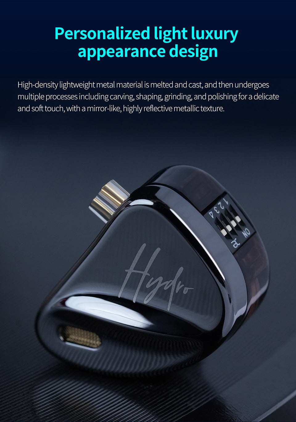 CCA Hydro hybrid in-ear monitors premium alloy shell design