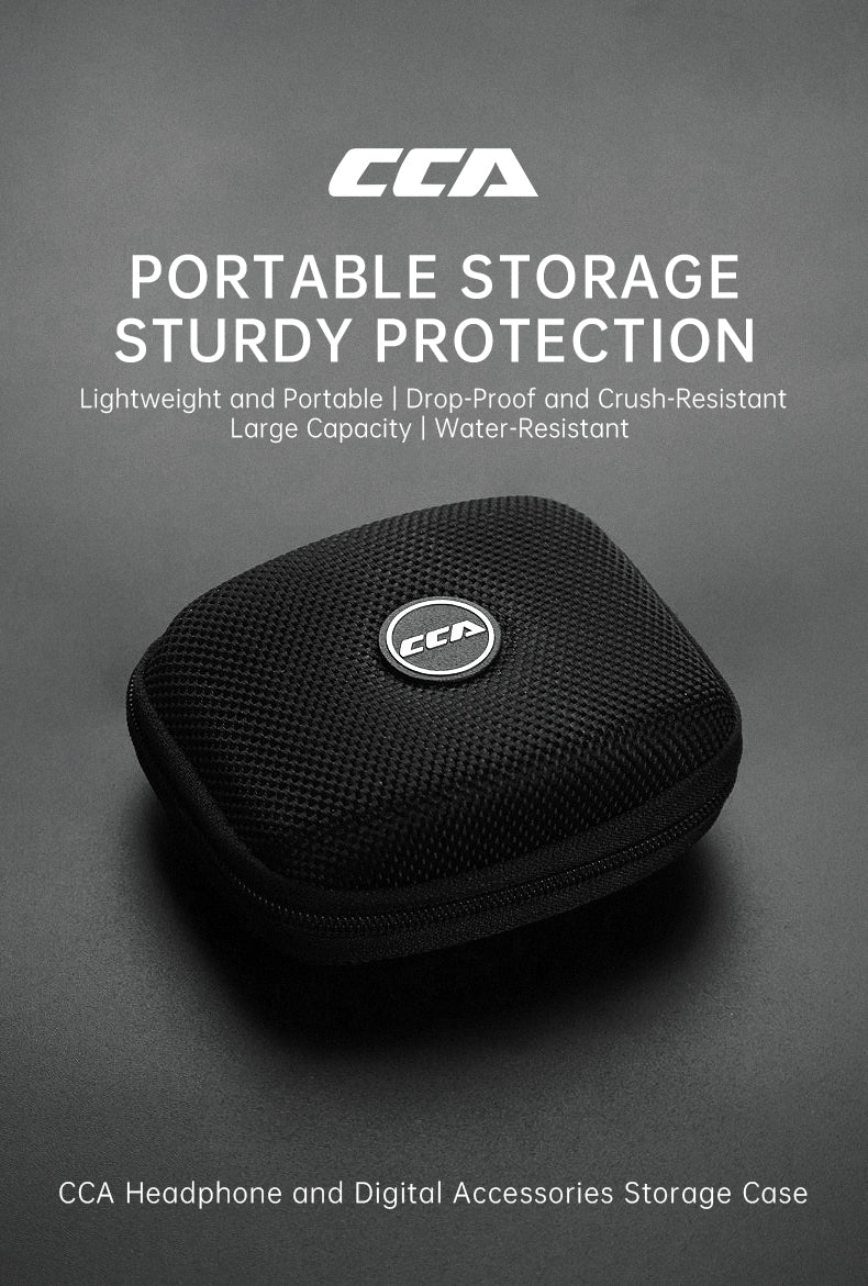 CCA portable EVA headphone storage case, shock-resistant design