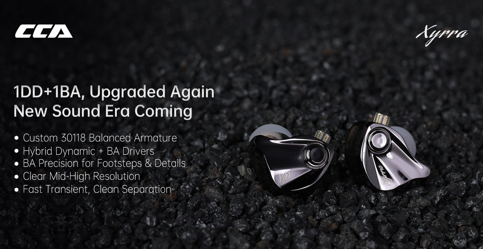CCA Xyrra in-ear monitor full metal shell design