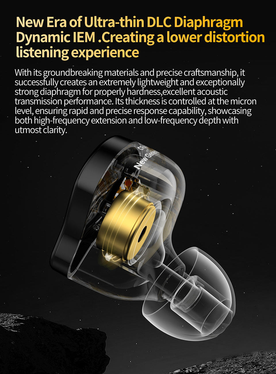 CRA Pro ultra-thin DLC diaphragm dynamic driver structure