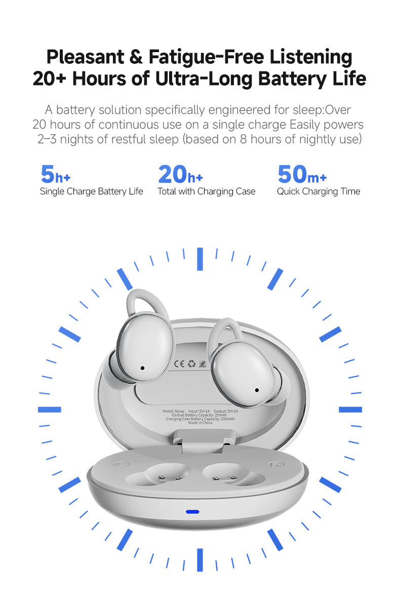 CCA-Sleep sleep earbuds balanced sound compact housing