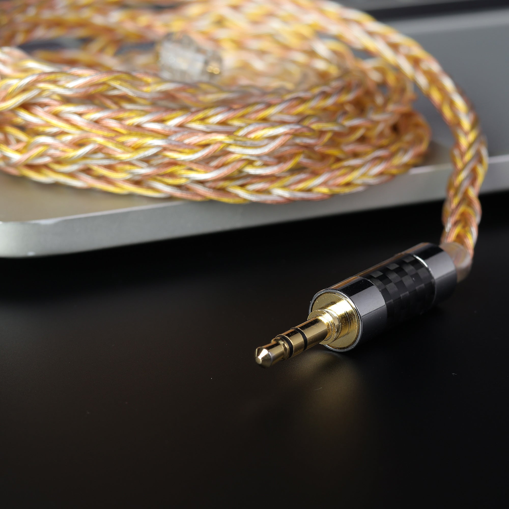 Gold-plated IEM cable pins with durable connection