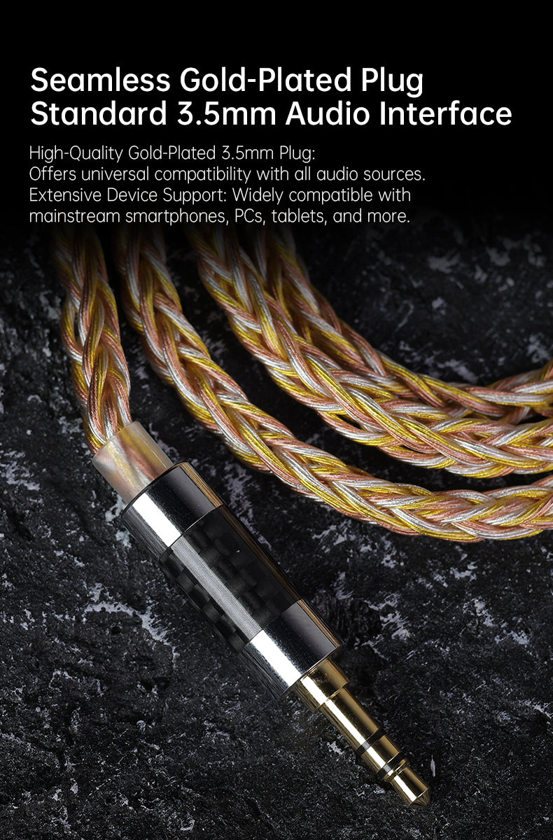 Universal 3.5mm plug for headphones and audio devices