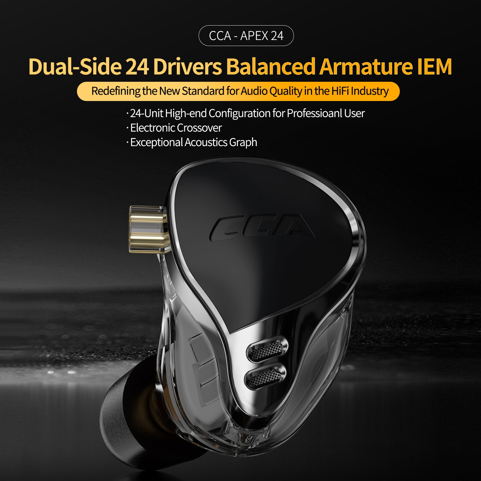 CCA APEX 24 24-driver balanced armature internal structure