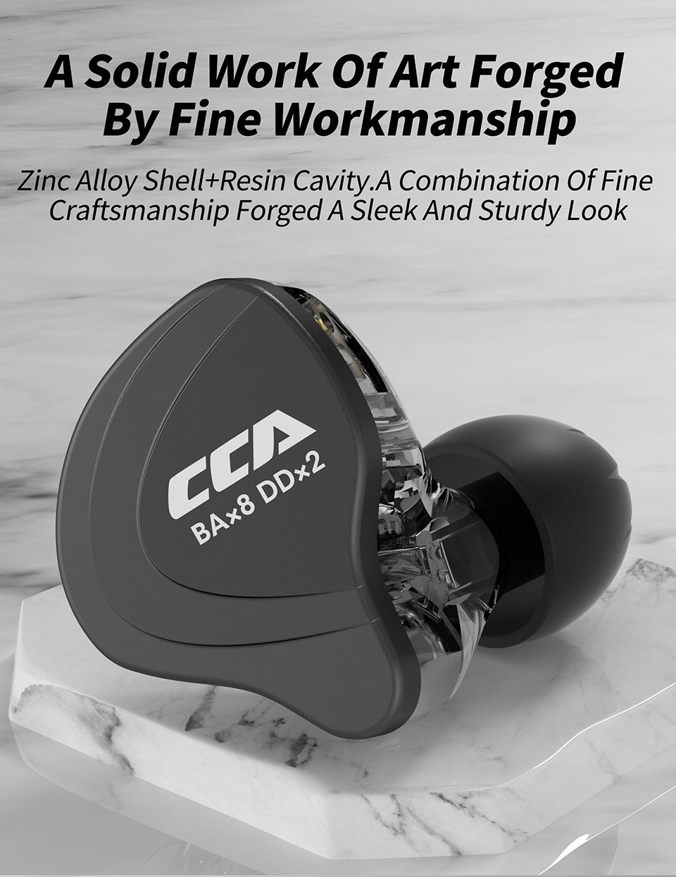 CCA C10 IEM, hybrid drivers, clear highs and bass