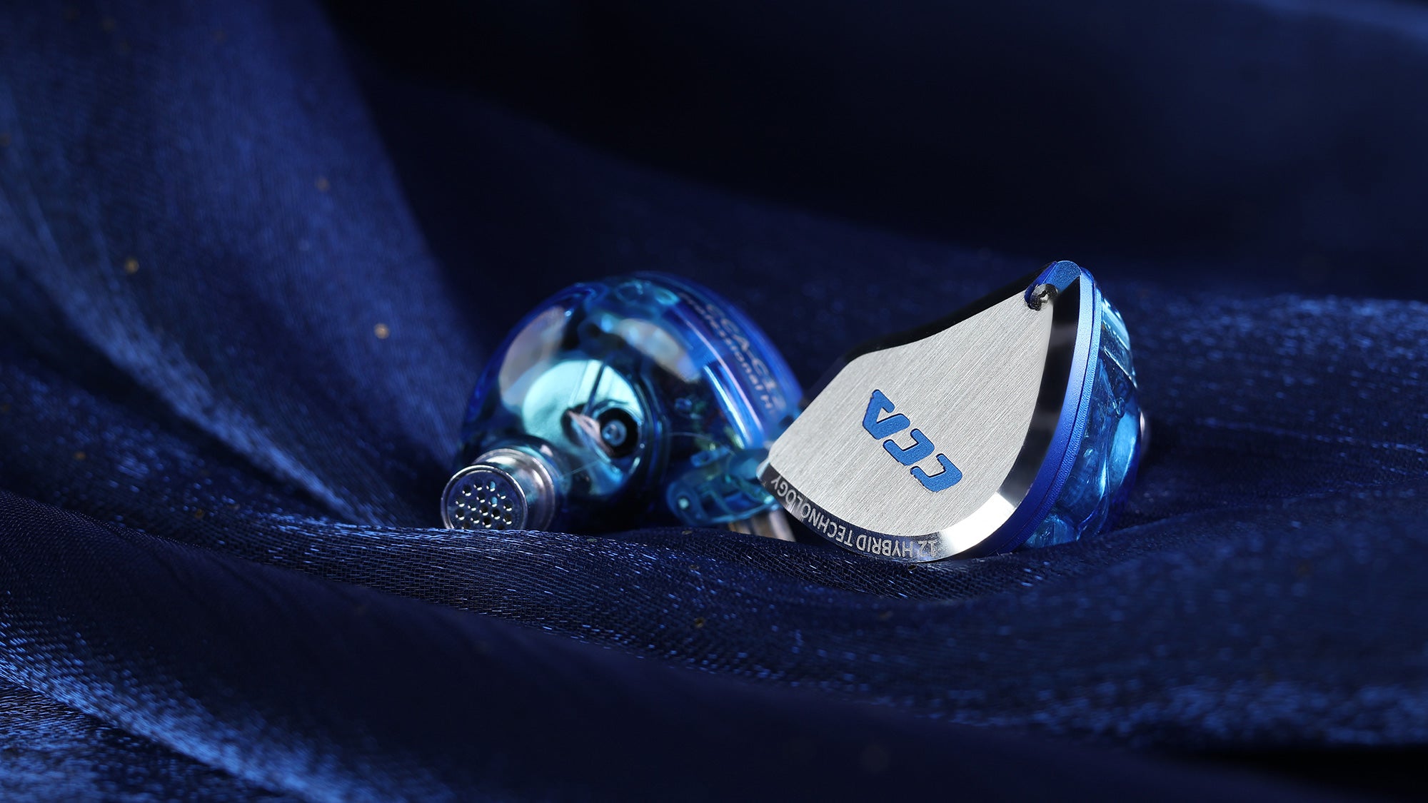 CA C12 in-ear monitors highlighting refined metal shell and smooth finish