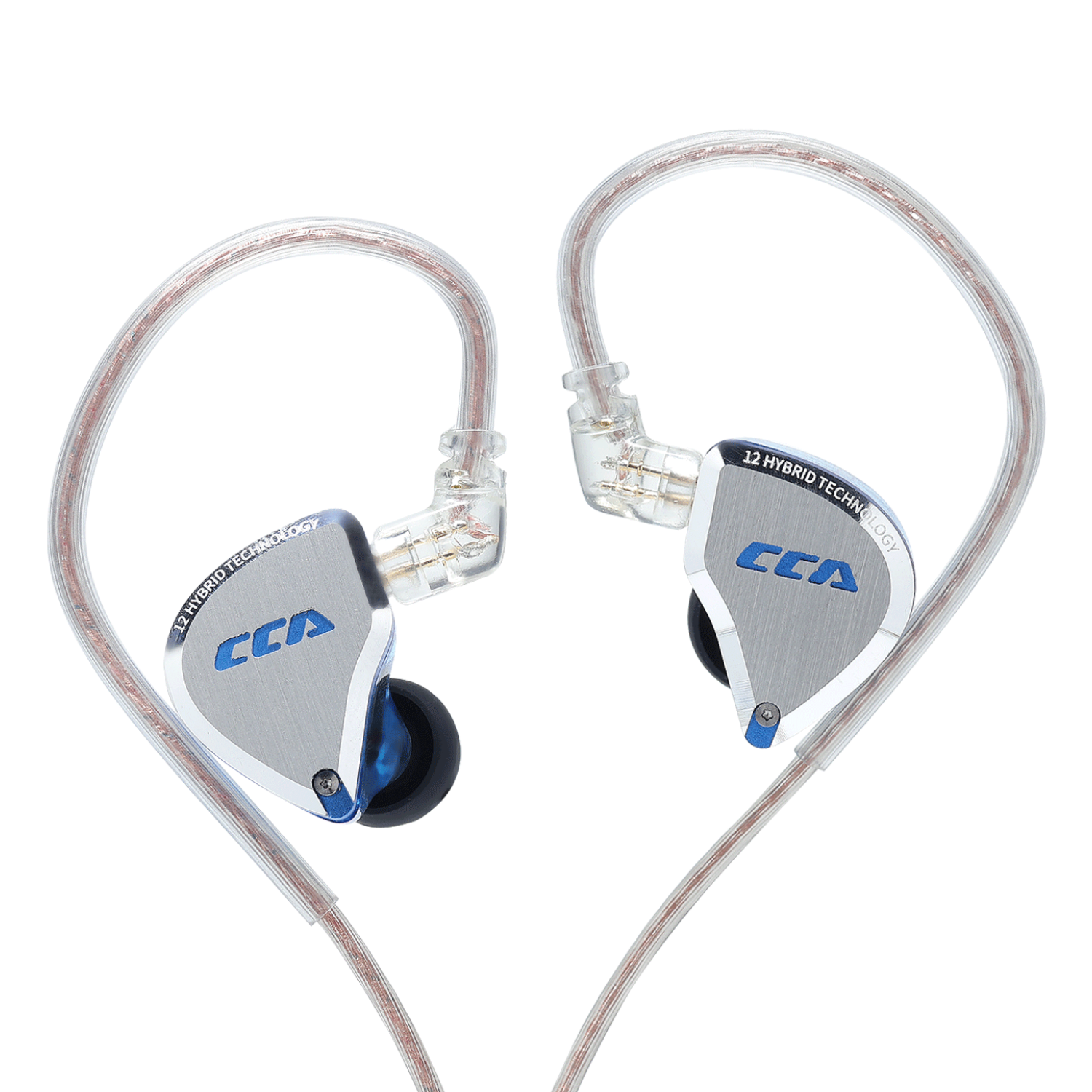 CCA C12 in-ear monitors with metal-resin shell and detachable cable