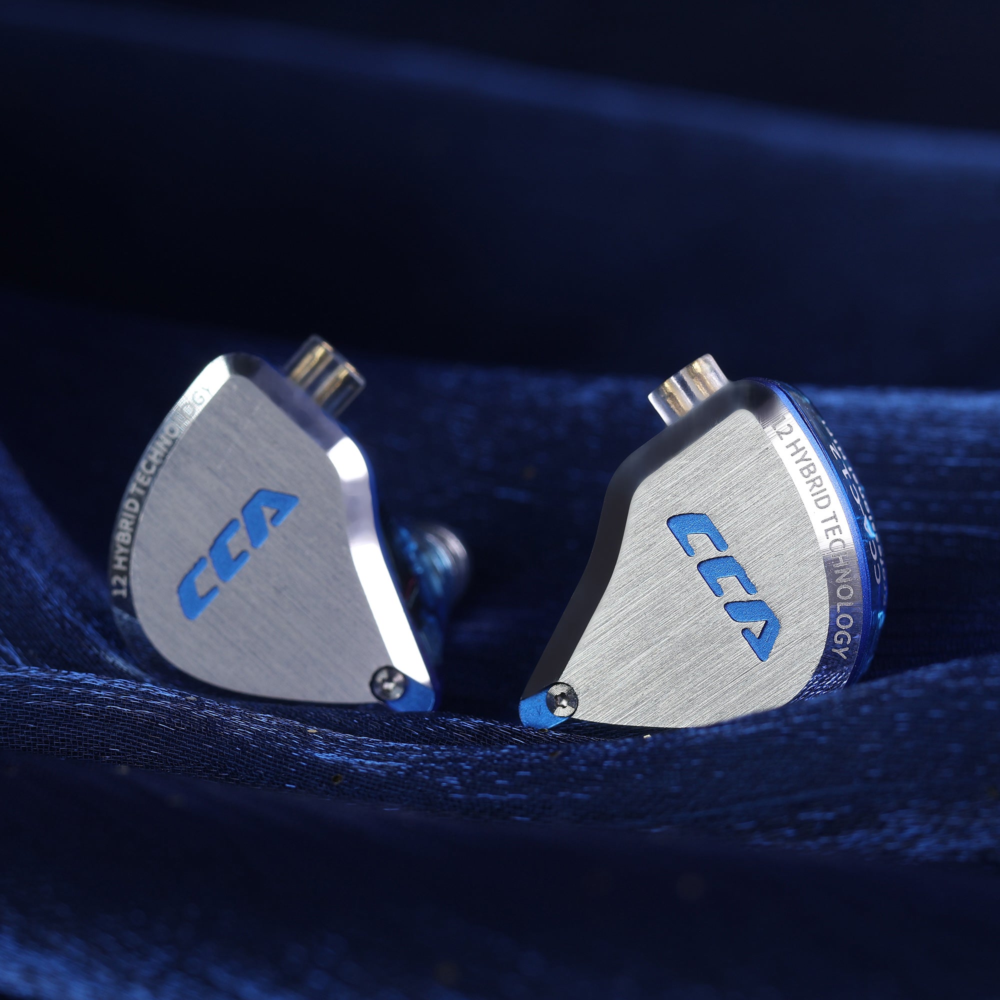 Sleek CCA C12 earphones with durable resin and metallic housing.