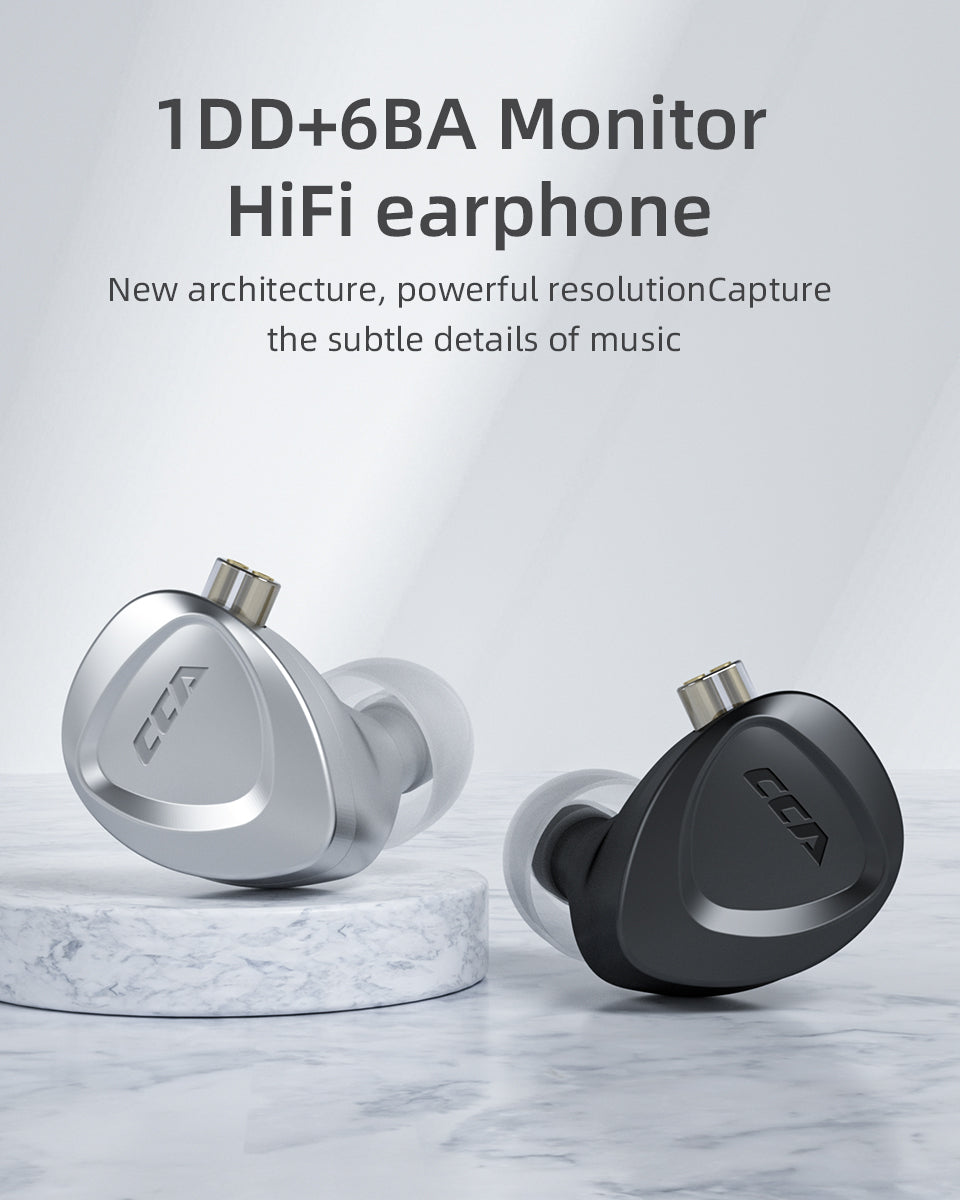 7-driver IEM earphones delivering deep bass clear mids and detailed treble