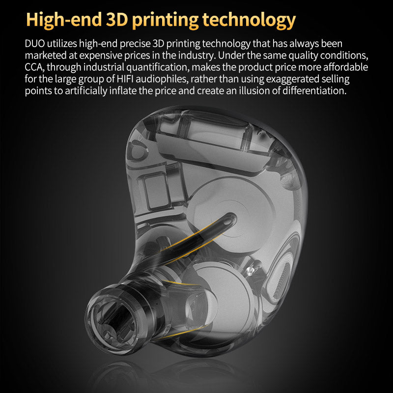 CCA DUO precision 3D printed acoustic cavity
