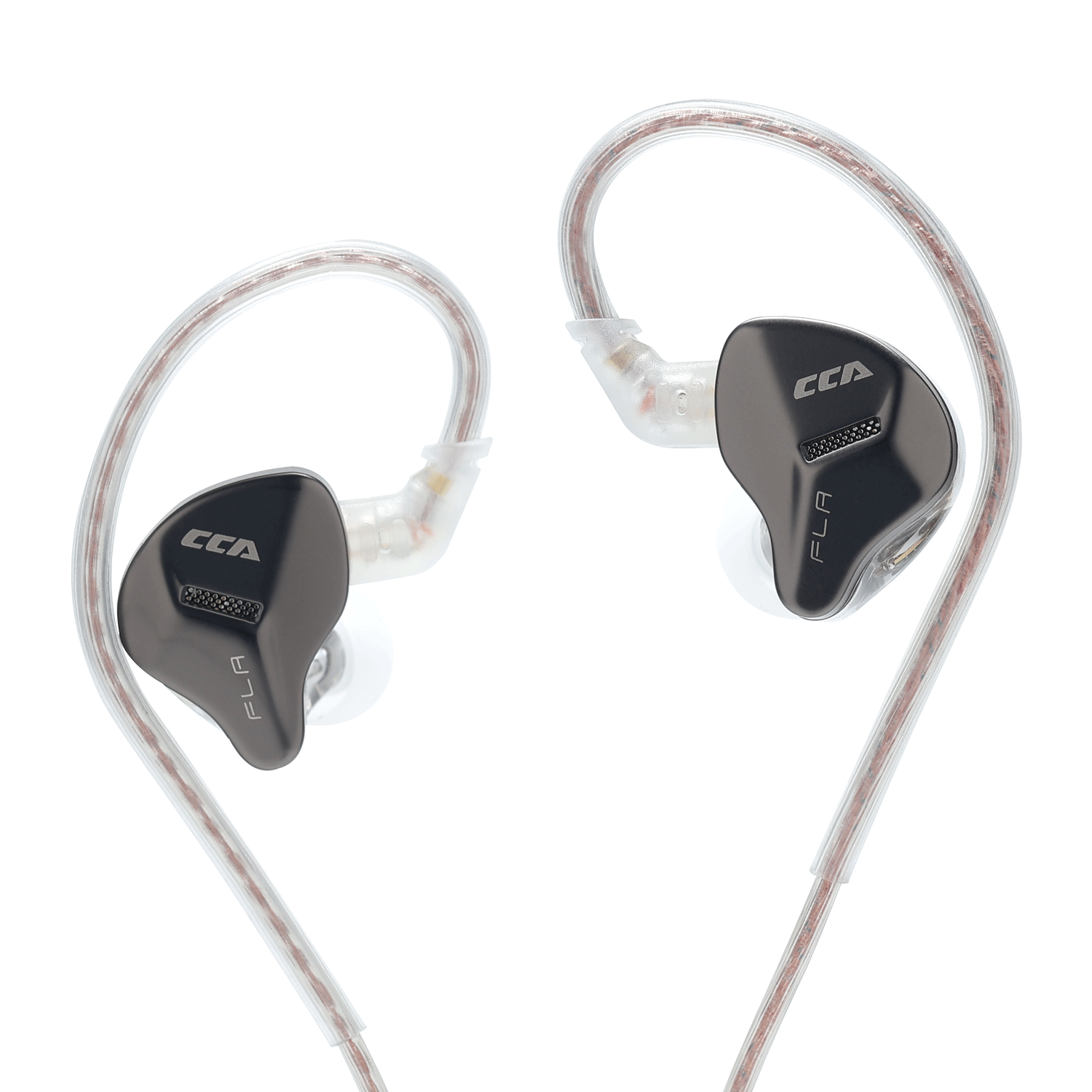 CCA FLA in-ear earphones sleek metal faceplate