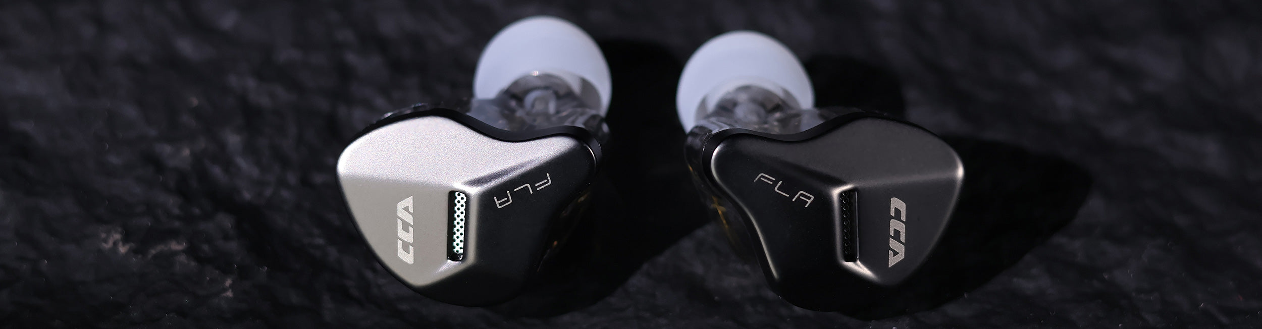 CCA FLA in-ear earphones sleek metal faceplate