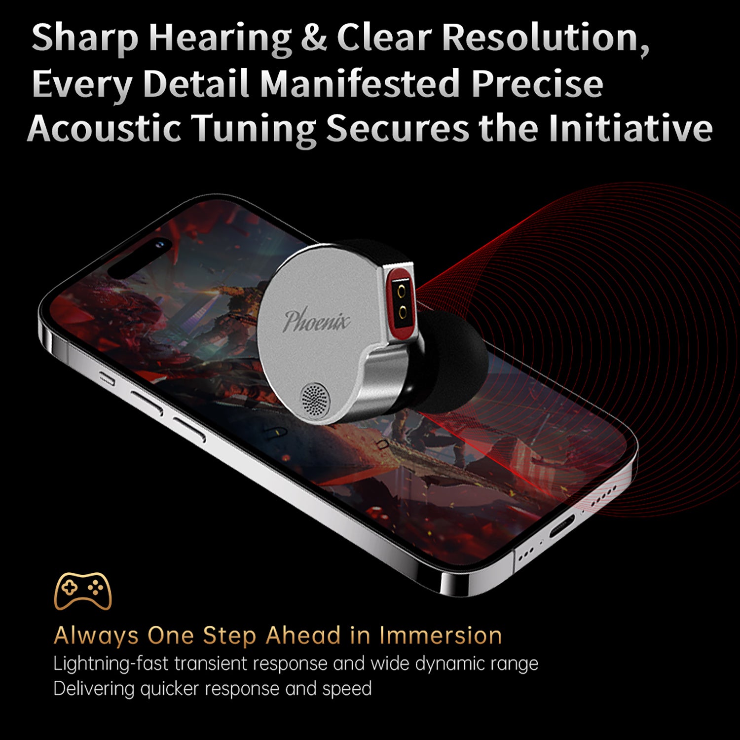 CCA Phoenix gaming earphones with accurate sound positioning