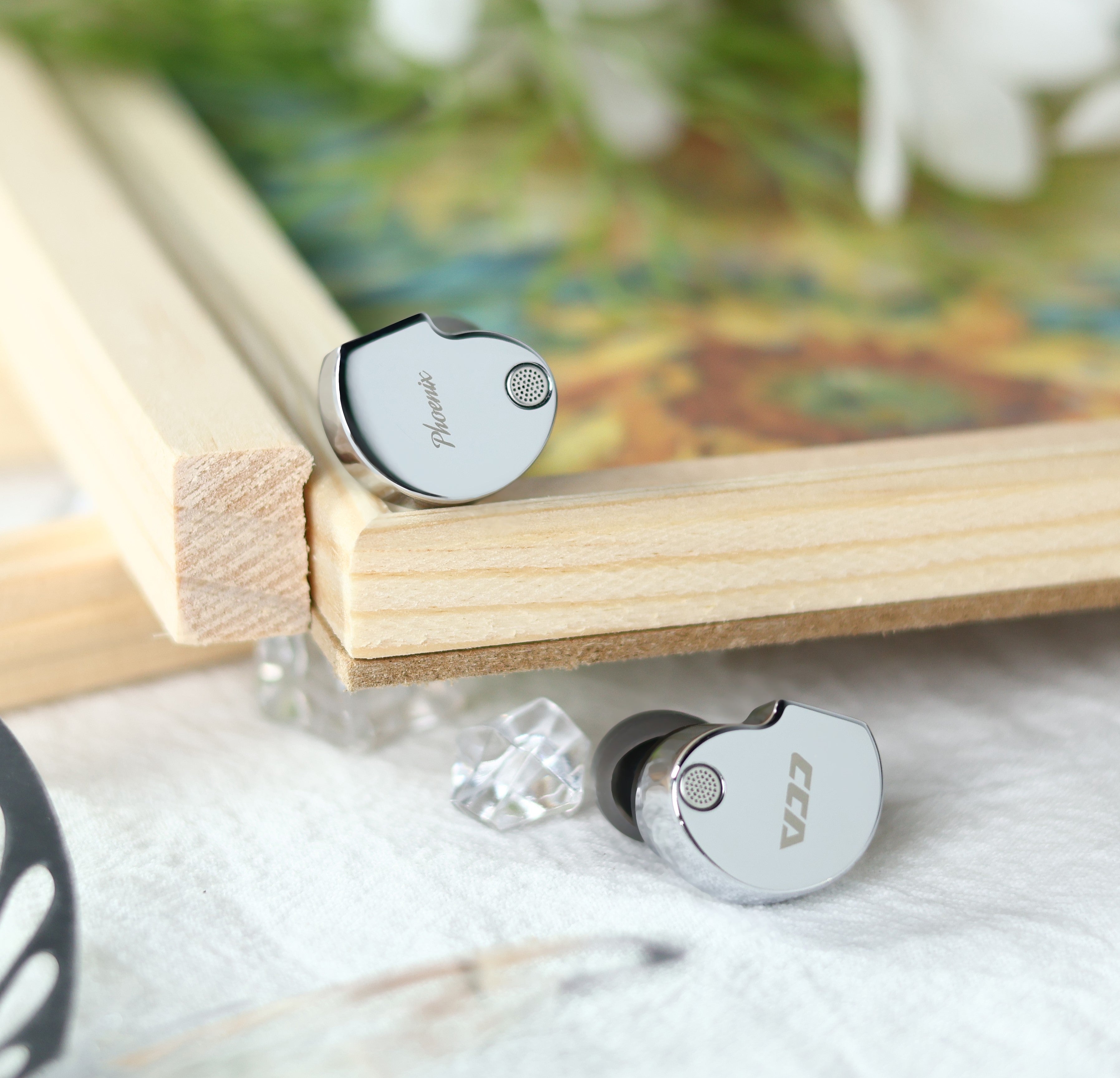 CCA Phoenix IEM full product shot with elegant metal housing