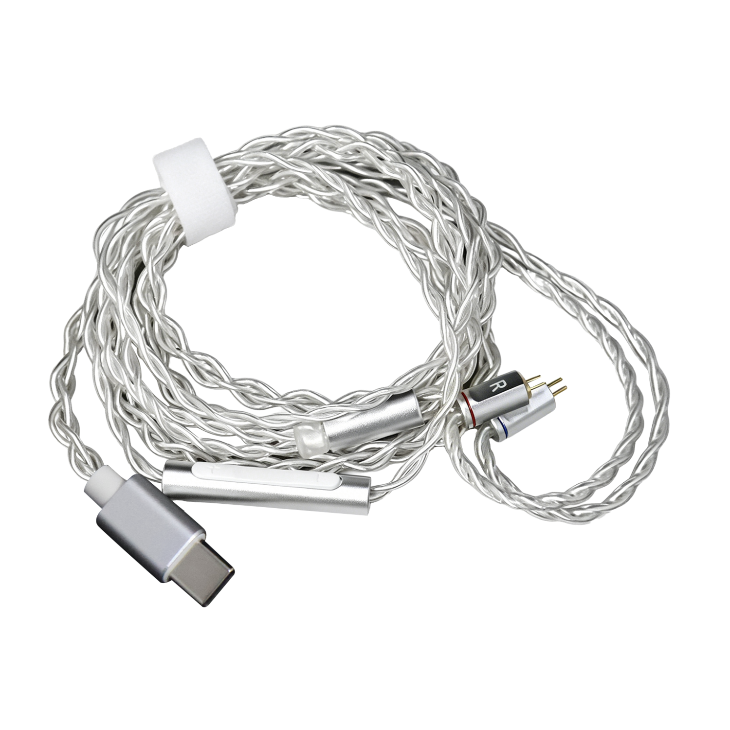 CCA 156-Core Silver-Plated Upgrade Cable with Mic