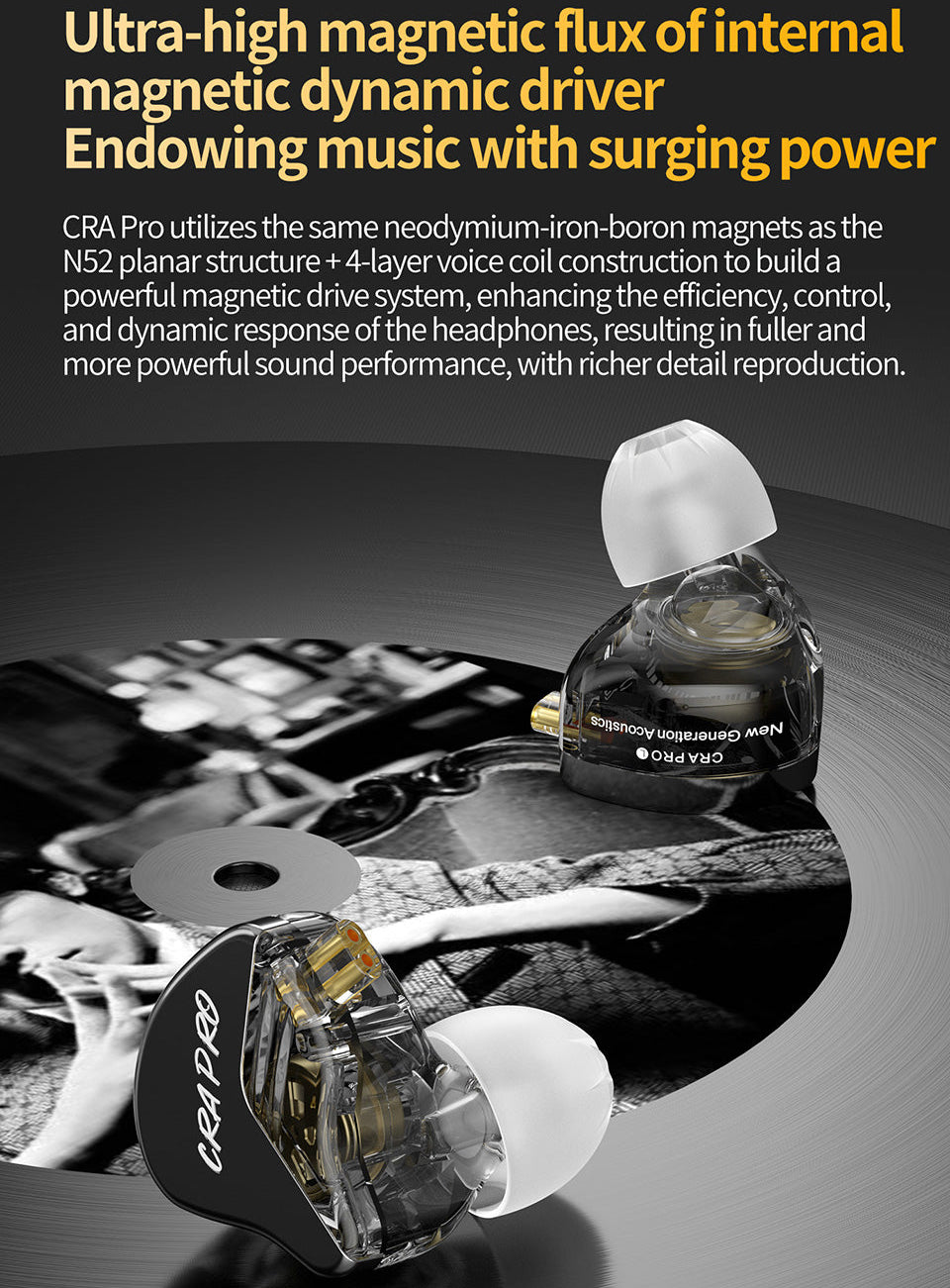 CRA Pro internal acoustic chamber and driver construction